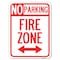Signmission Fire Zone W/ Bidirectional Arrow Heavy-Gauge Alum Rust Proof Parking Sign, 18" x 24", A-1824-23969 A-1824-23969 - alternate 1